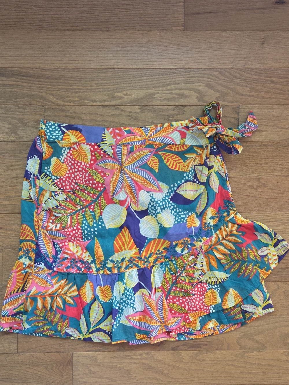 Cynthia Rowley Wrap Lined Cotton Skirt